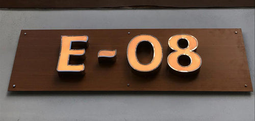 Apartman Girişi Kutu Harf Tabela | Antik Reklam Referans Çalışması - ANTİK REKLAM